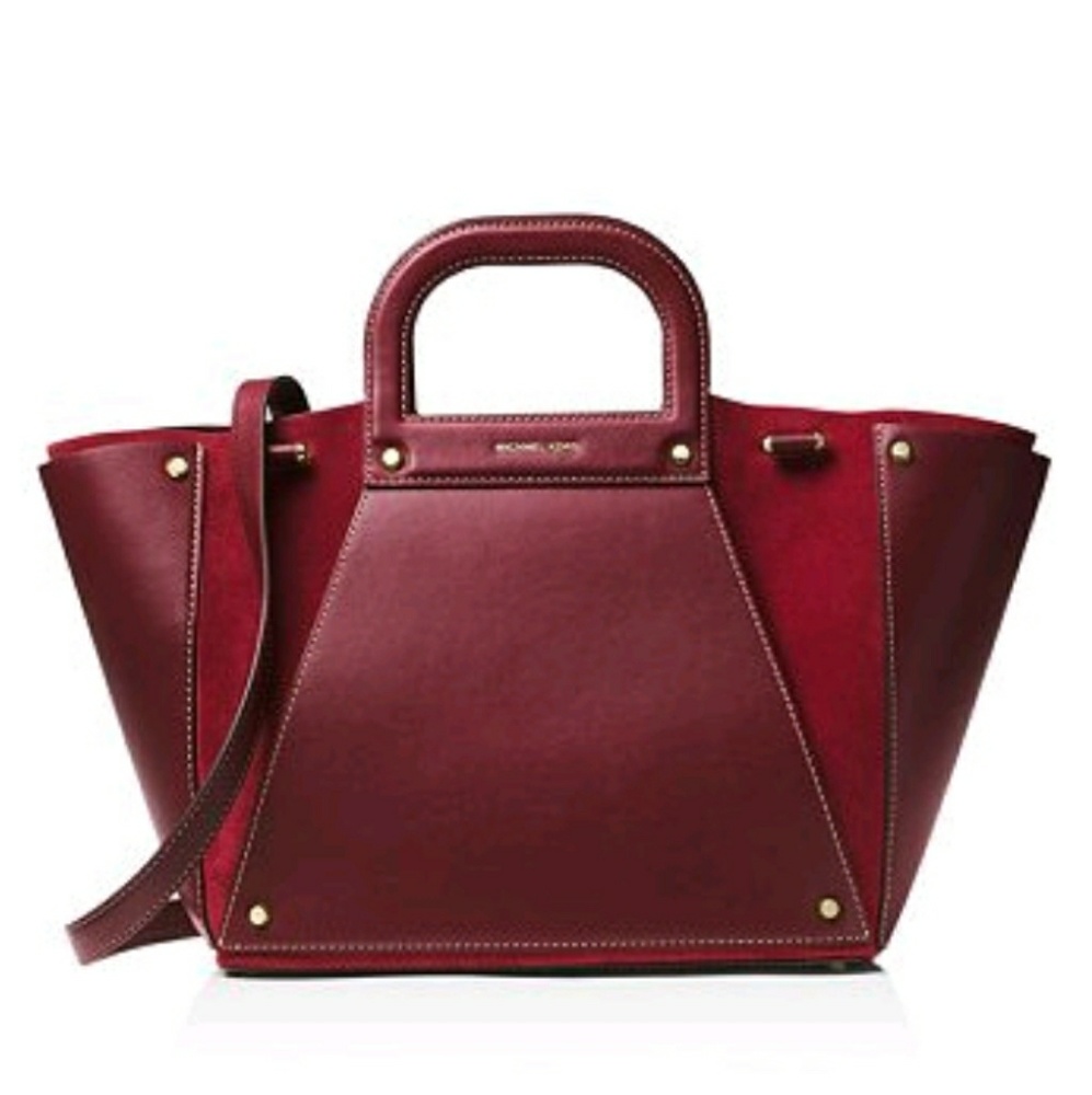 Michael Kors Clara Leather & Suede Handbag. NEW!